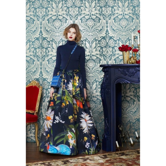 🎀SOLD🎀Alice + Olivia Tina Tropical Fauna Skirt - Picture 2 of 9